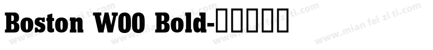 Boston W00 Bold字体转换